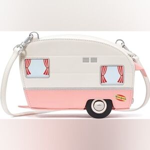 Kate Spade Pink and White Day Tripper Camper Van Crossbody